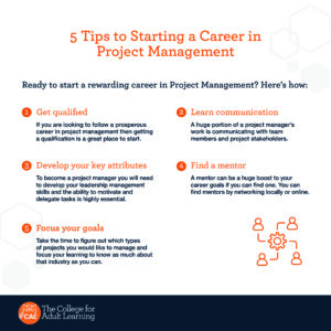 5 Tips For Starting A Career In Project Management | College For Adult ...