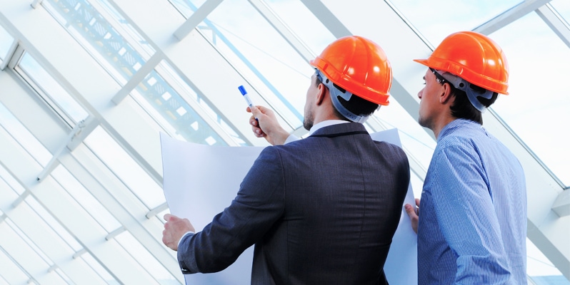 Project Construction manager planning and working
